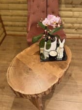 Image of oak coffee table living room furniture new