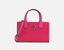 Image of NWT TORY BURCH ELLA NYLON MINI TOTE CROSSBODY BAG SATCHEL BRIGHT PINK