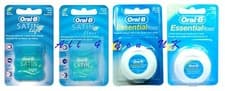 Image of Oral-B Mint Dental Satin Tape or Floss 25m / Essential Dental Waxed Floss 50m