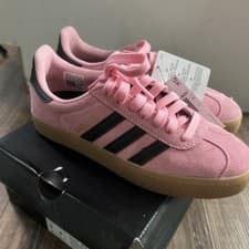 Image of adidas Originals Gazelle ADV Shoes in Light Pink Core Black Gum Womens 6 US