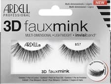 Image of ARDELL FAUX MINK 3D FALSE EYE LASHES INVISIBAND - BLACK (857)