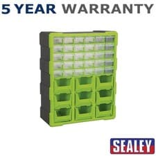 Image of Sealey Cabinet Box 39 Drawer Green/Black APDC39HV