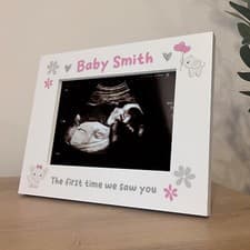 Image of Personalised Baby Scan 7x5 Photo Frame Keepsake Pregnancy Scan Gift For Mum Dad