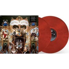 Image of Michael Jackson Dangerous Limited Edition Red And Black Swirl Vinyl 2LP Rare!