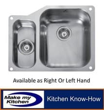 Image of Rangemaster Atlantic Classic 1.5 Bowl Stainless Steel Undermount Sink UB3515