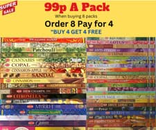 Image of Hem Incense Stick Genuine Joss Insence Sticks Hex Mix & Match Scents 20 Sticks