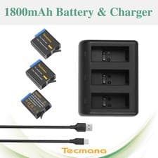 Image of 3X Battery For GoPro Hero7 Hero6 Hero5 Hero8 Hero 2018 AHDBT-501/601/701+Charger