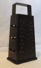 Image of Kitchencraft Black Nonstick 17cm Four Sided Box Grater Stainless Steel