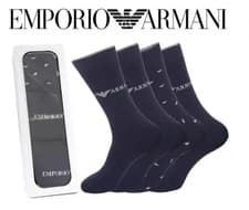 Image of Emporio Armani Men's Socks Gift Box Set of 3 Navy UK 6.5-11