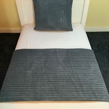 Image of Jumbo Cord Bed Runner Throw Winter Handmade Home Decor Sofa Cover Soft Striped