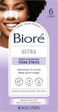 Image of Biore Ultra Pore Strips with Glycerin,6 Count (Pack of 1),package may vary