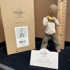 Image of Willow Tree Heart of Gold 2004 Demdaco Susan Lordi Figurine Boy w/Heart