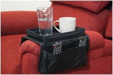 Image of Arm Rest Organiser Chair Settee Couch Sofa Remote Control Table Top Holder Tray
