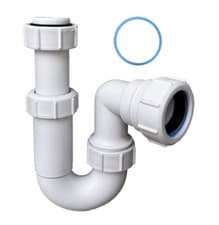 Image of Univeral Adjustable Sink Swivel P Trap 40mm (1.1/2") Telescopic Trap - 75mm Seal
