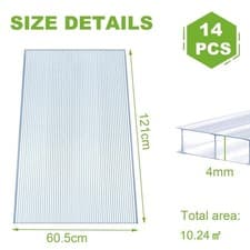 Image of Polycarbonate Roofing Sheet High Impact Clear PVC Roofing Sheets UV Protection