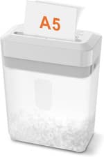 Image of Bonsaii 6-Sheet Cross Cut Shredder for Home Office, P-4, Overheat Protection