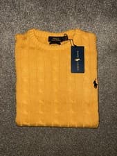 Image of Polo Ralph Lauren Men's Cable Knit Jumper Size M Brand New With Tag