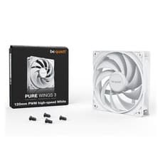 Image of 120mm be quiet! Pure Wings 3, High Speed, White, 9 Blade, Upto 2100RPM, Upto 59.