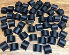 Image of 50x BLACK SELF ADHESIVE NYLON CABLE CLIPS SIZE LARGE 33mm x 28mm FOR 16mm CABLE