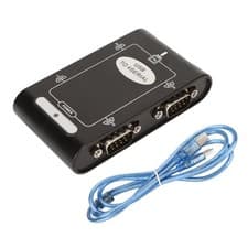 Image of .›USB To Serial Adapter 4 RS232 Port COM Reserve Feature DB9 Compact USB To RS23