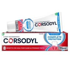 Image of Corsodyl Toothpaste Complete Protection, Daily Gum 75 ml (Pack of 1), White