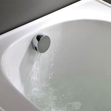 Image of Chrome Bath Filler With Combined Click Clack Push Button Waste & Overflow