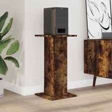 Image of Speaker Stands 2 pcs Smoked Oak 30x30x60 cm Engineered Wood vidaXL