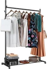 Image of Heavy Duty Clothes Rail Hanging Garment Rack Shoe Storage Shelves Open Wardrobe