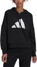 Image of Adidas Essentials Black Ladies 3-stripes Hoodie - Size XS - XL