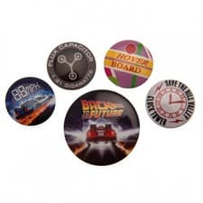 Image of Back To The Future Badge Set (Pack of 5)One Size Multicoloured BS2562