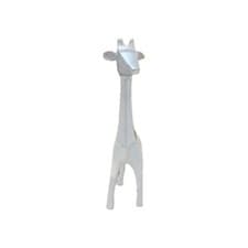 Image of Giraffe Ornament White And Silver  46cm X 27cm New