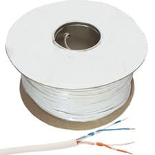 Image of 200m BT Telephone Cable Internal 4 Core 2 Pair 0.5mm CW1308 Copper White Reel