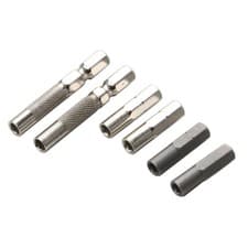 Image of 6pcs Carbon Steel 1/4 For Hex to 4mm Socket Adapter for Tool Compatibility