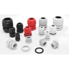 Image of 1 x HellermannTyton NGM16-BLK M16 Cable Gland 5-10mm Black (Pack 10)