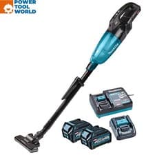 Image of Makita CL001GD225 40v Max XGT Cordless Brushless Vacuum Cleaner Black Inc 2x ...