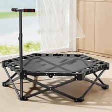 Image of 42'' Trampoline Handrail Rebounder Folding Fitness Exercise Home Exercise Tool