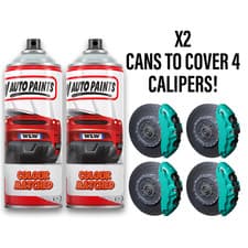 Image of AQUA BLUE BRAKE CALIPER PAINT HIGH TEMPERATURE X2