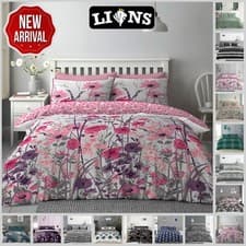 Image of 4Pc Complete Bedding Set With Fitted Bed Sheet Soft Reversible Duvet Quilt Cover