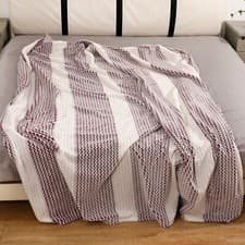 Image of Jacquard Wave Throw 200x240cm Soft Warm for Sofa Bed – 300GSM Jacquard Polyester