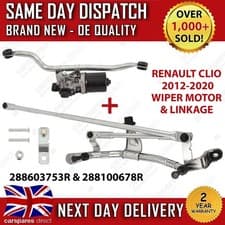 Image of RENAULT CLIO MK4 2012-2020 FRONT WINDSCREEN WIPER MOTOR & LINKAGE MECHANISM
