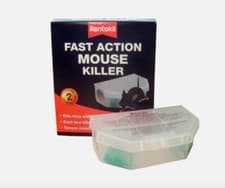 Image of Rentokil Mouse Killer Poison Trap Box Fast Action TWIN PACK Mice Rodent