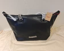 Image of Valentino by Mario Valentino Black Shoulder Bag Strap with Chain Handles New