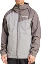 Image of adidas Terrex Multi 2L Rain.RDY Mens Walking Jacket Grey Waterproof Hooded Coat