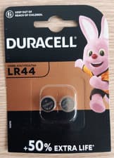 Image of Duracell LR44 Batteries AG13 357 A76 RW82 L1154 SR44 Coin Cell Button Alkaline