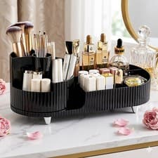 Image of 2 In 1 Cosmetic Storage,Rotating Makeup Organiser,360°Rotating with Compartments