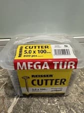 Image of Reisser Cutter Pozi Countersunk Wood Screws Mega Tub - 5.0 x 100mm