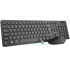 Image of Rii RK200 Wireless Keyboard & Mouse Set UK Layout Full Size – Black