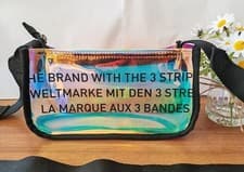 Image of Women's Adidas Iridescent Mini Airliner Crossbody Shoulder Bag - Festivals