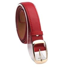 Image of Womens Leather Alloy Pin Buckle Waistband Waist  Ladies Casual Jeans Belts