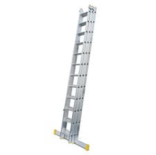 Image of Lyte ELT330 Aluminium Triple Extension Trade Ladder – EN131-2 Professional